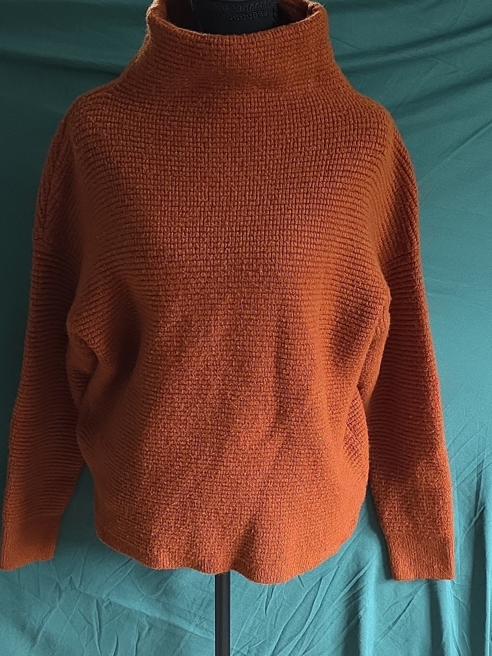 Madewell Rust Cowl-Neck Sweater